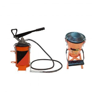Grease Bucket with Wheel & Foot Peddle